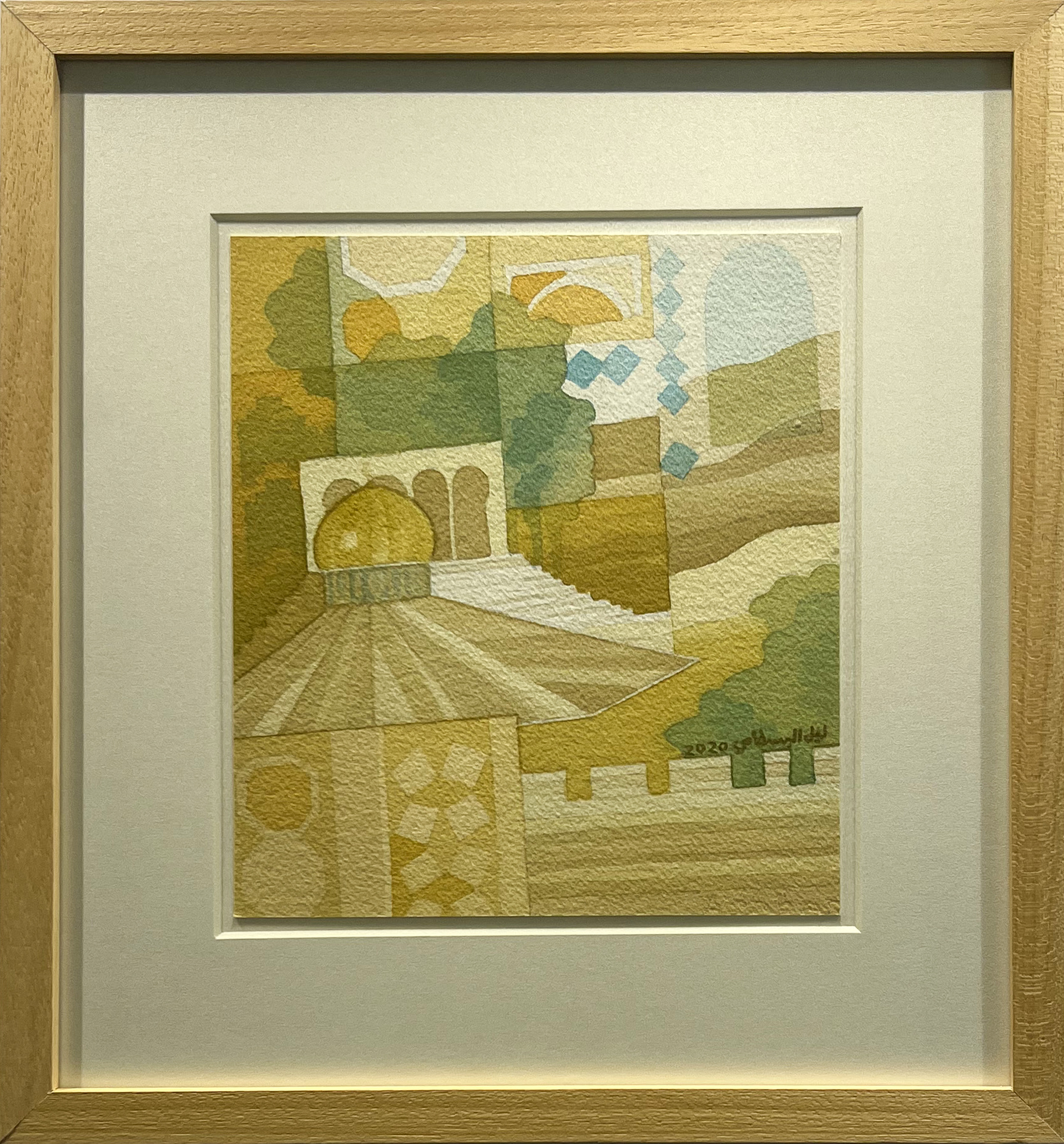 A close view of the Dome of the Rock showing part of the walls