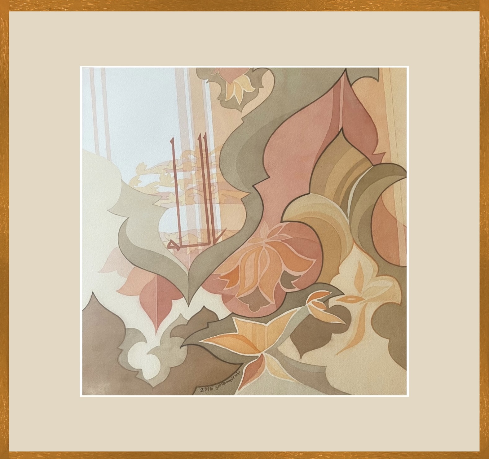 Artistic composition inspired by the battlements of Ibn Tulun Mosque in Cairo