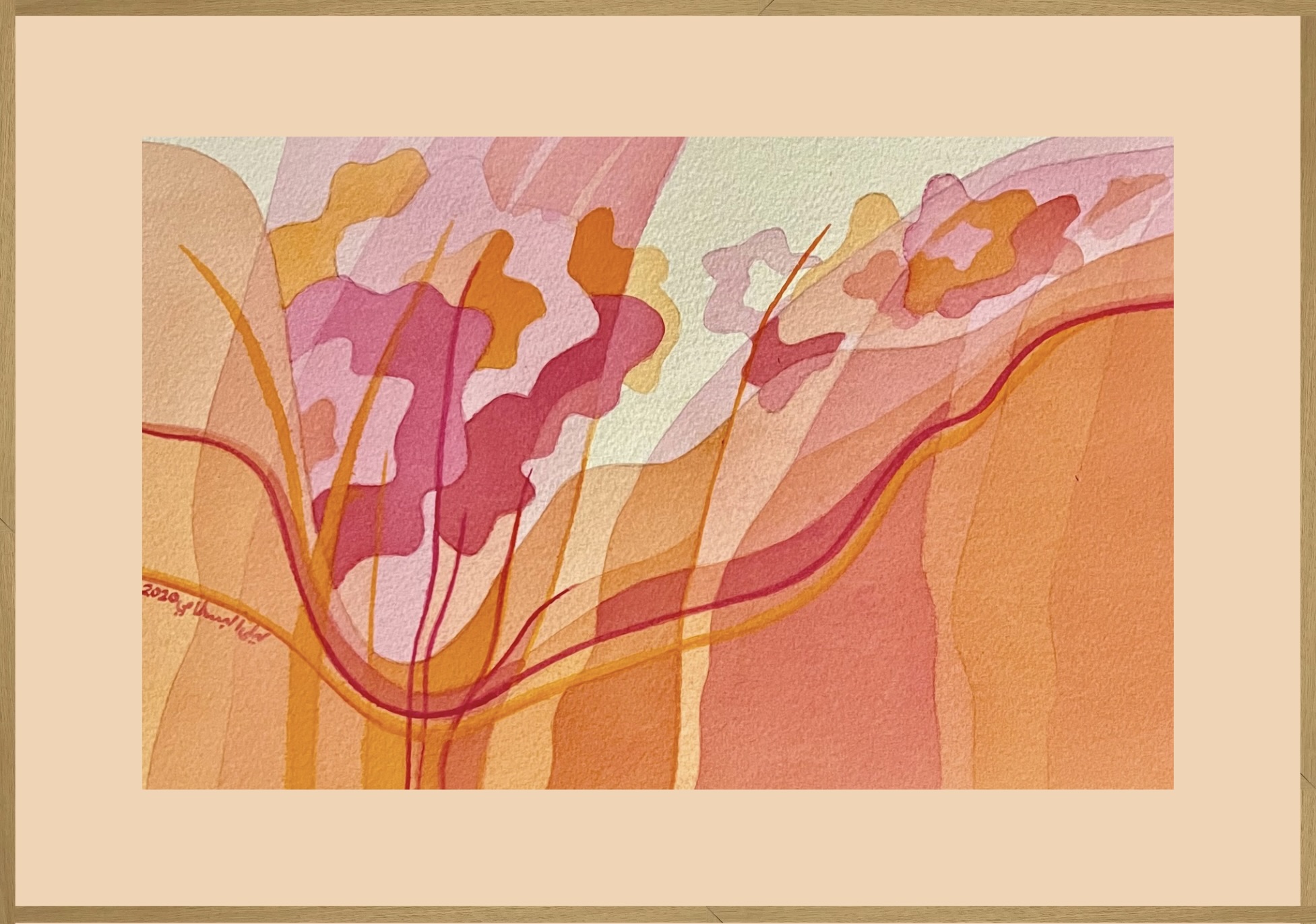 A bunch of flowers in an invisible vase