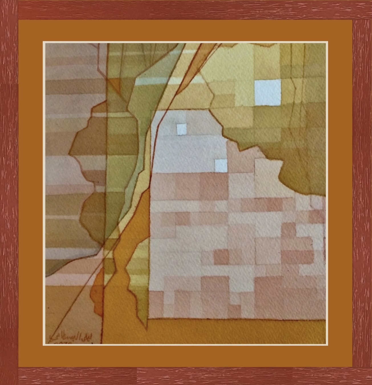 City view in abstraction