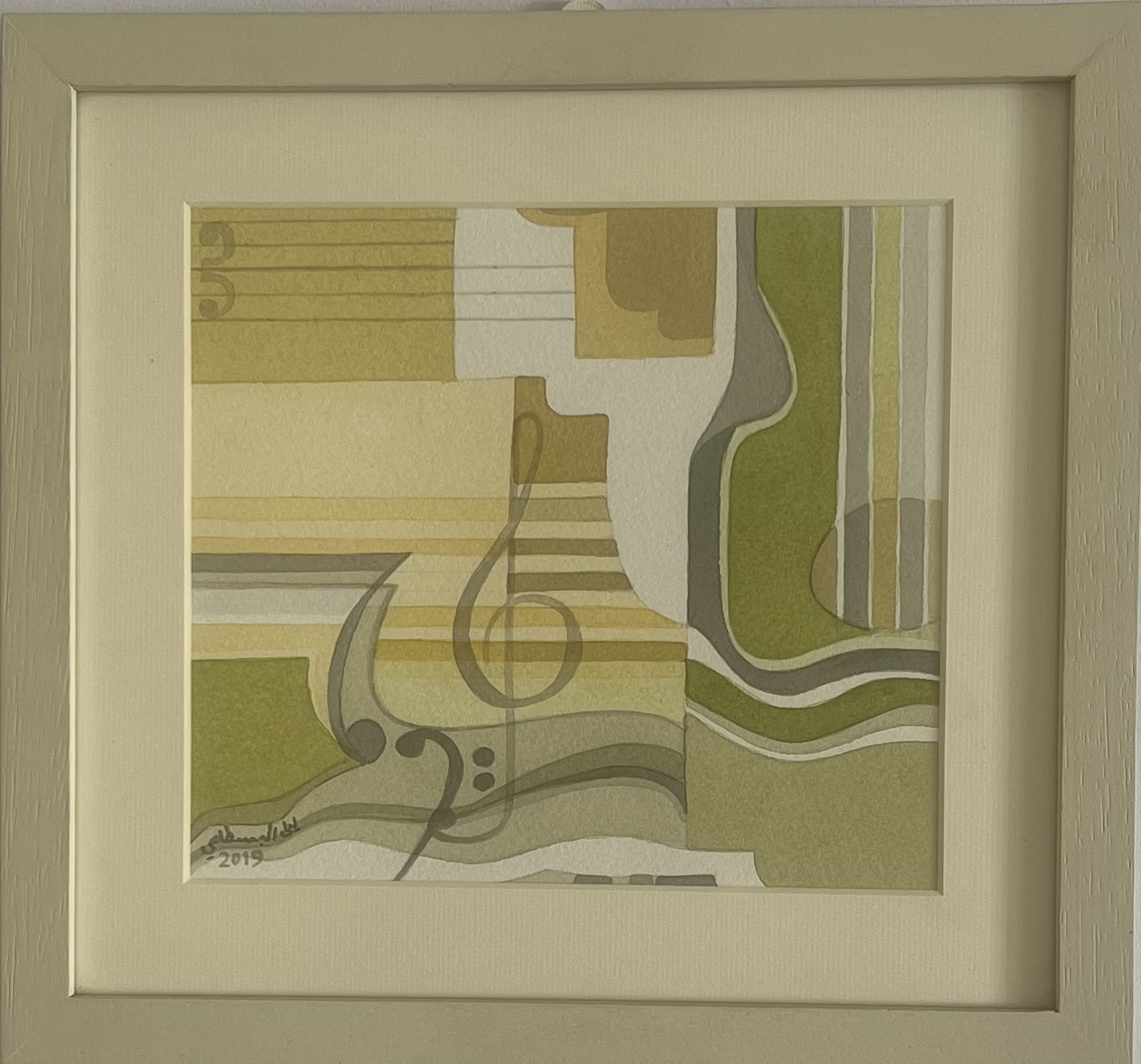 Abstract composition of different musical instruments