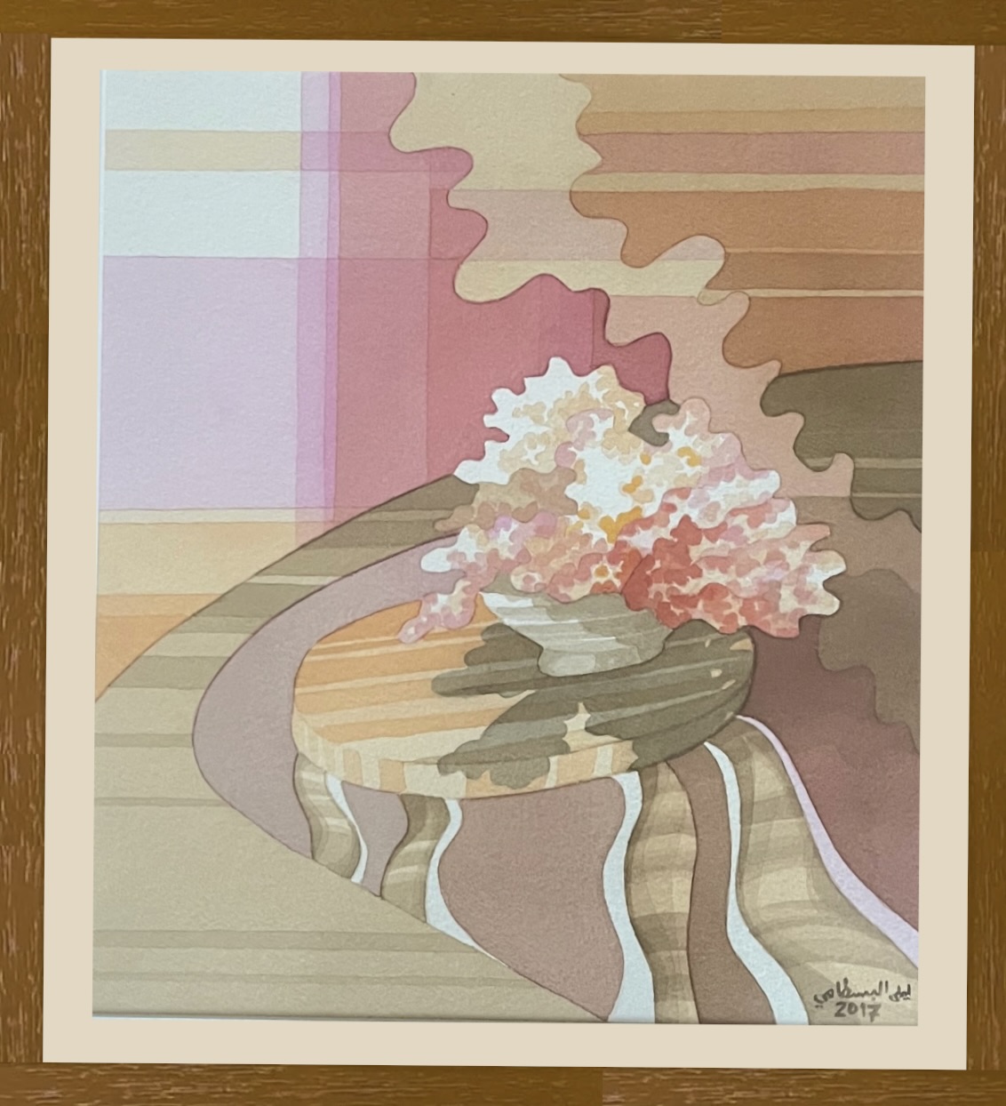 Around an oval table 