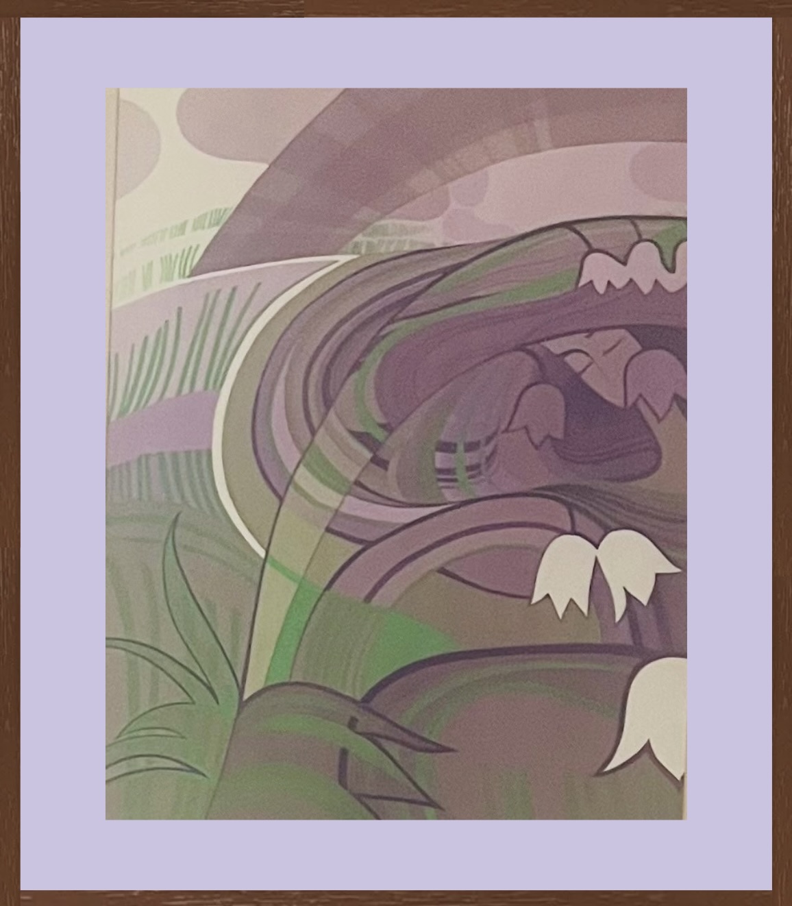 Hiding girl & a purple bush