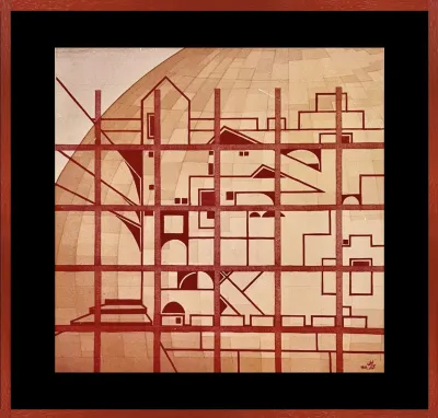 The Dome of the Rock behind bars