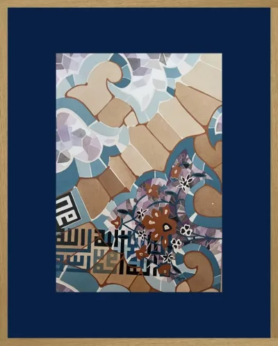 Arabic calligraphy inspired by the decorative tilework in the Blue Mosque - Persia