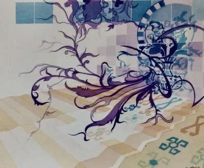 Composition of decorative Islamic elements from Morocco