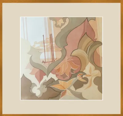 Artistic composition inspired by the battlements of Ibn Tulun Mosque in Cairo