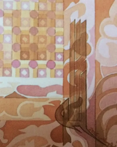 Arabesque ornamentation of plant shapes and geometrical forms