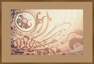 Abstract composition of concentric circles