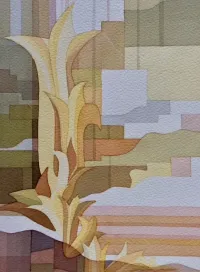 Yellow tulips rising