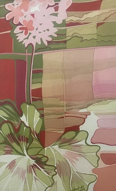 The beauty of Hollyhock plant