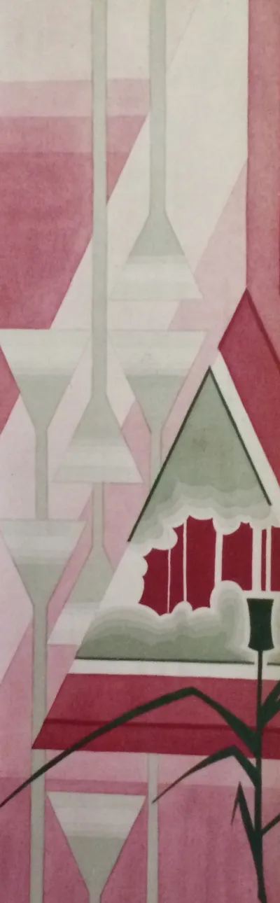 Red Carnation in geometrical forms