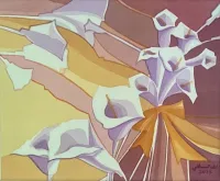 Bouquet of white lilies