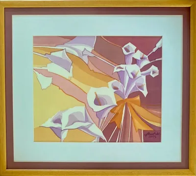 Bouquet of white lilies