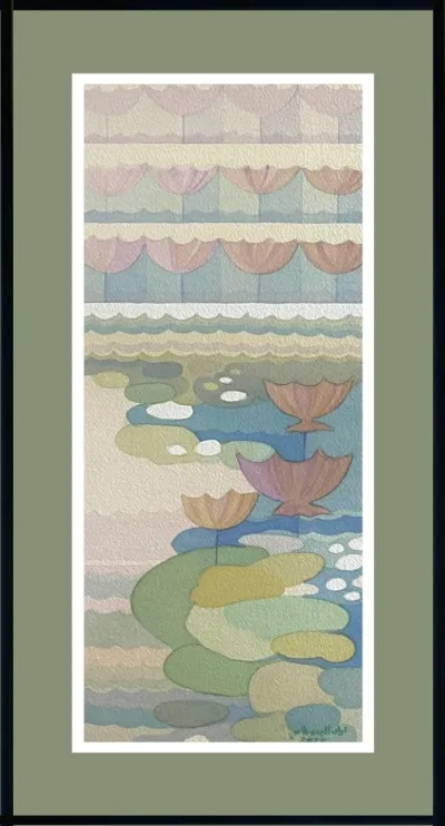 Water lilies in shallow water