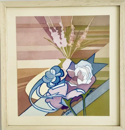 A gift of purple & blue flowers