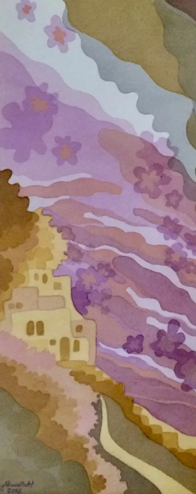 A cottage on a cliff