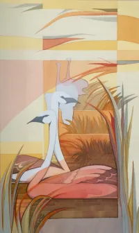 Pelicans in shallow water