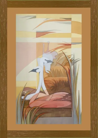 Pelicans in shallow water