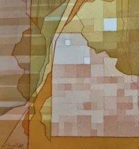 City view in abstraction