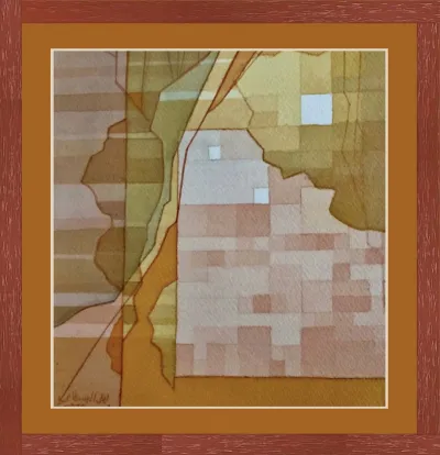 City view in abstraction