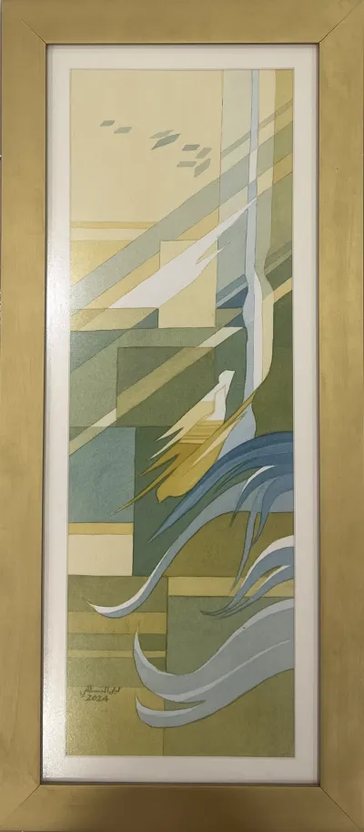 Three birds looking forward