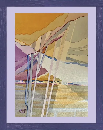 The deep reflection of sunrise