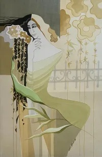 The mysterious lady in green 