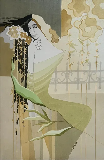 The mysterious lady in green 