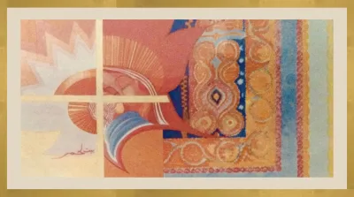 Virgin Mary & Baby Christ, chest panel of Bethlehem Thobe 