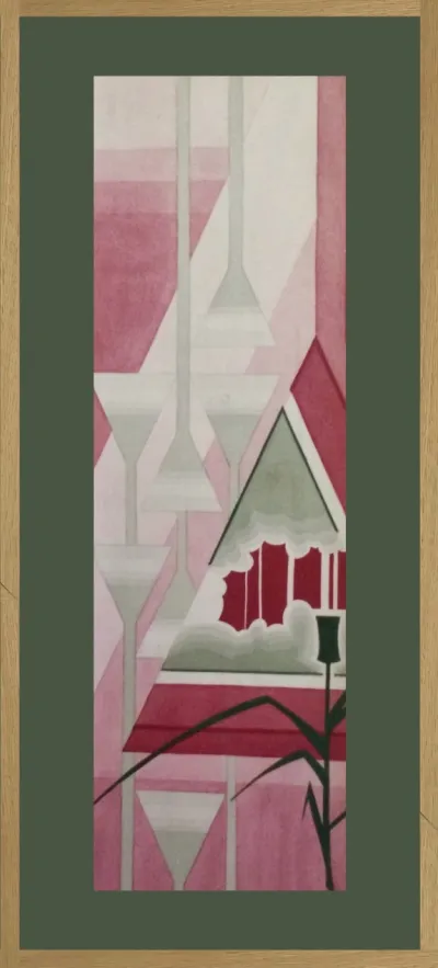 Red Carnation in geometrical forms