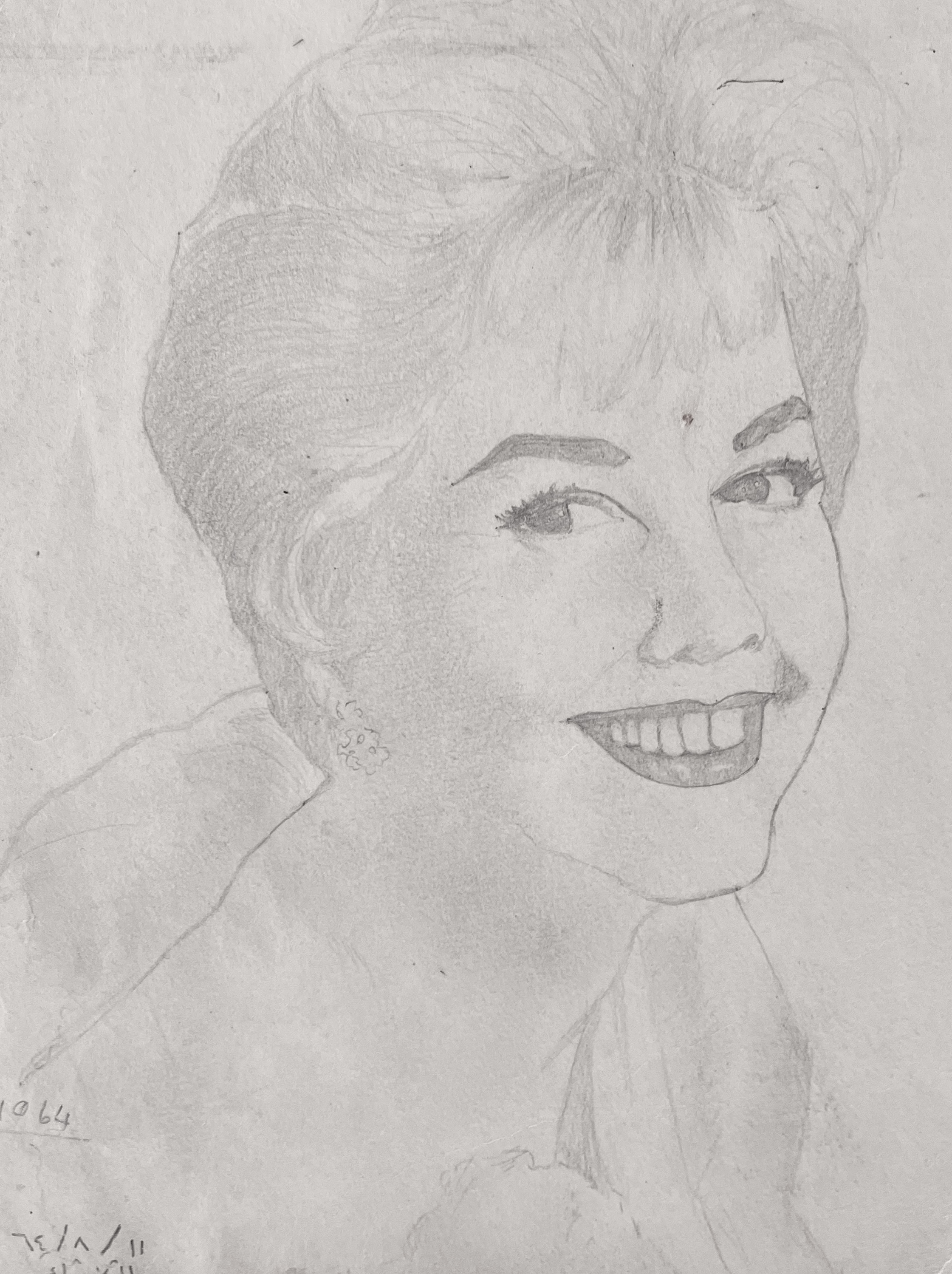 Pencil drawing of portraits from magazines & real Life