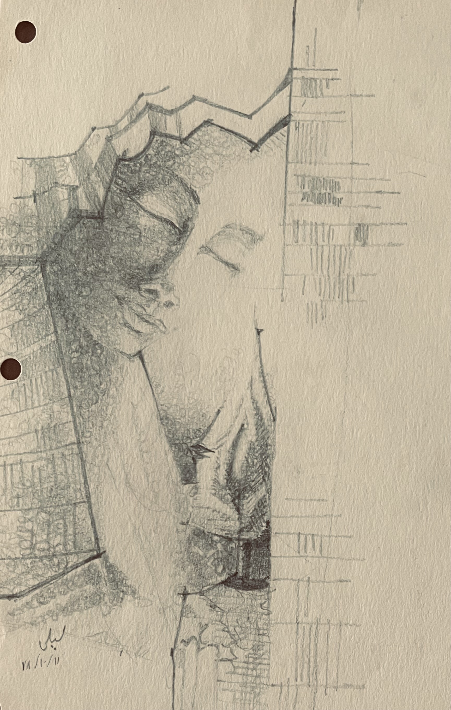 Pencil & ink sketches featuring female figures