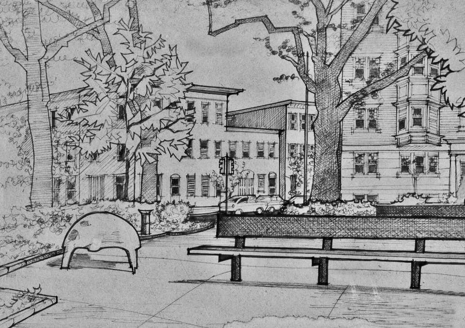Ink sketches of West Philadelphia